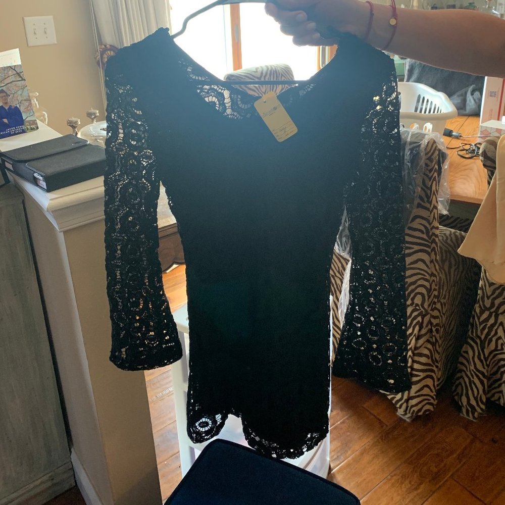 Black lace dress